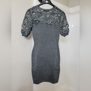 Guipure knit dress